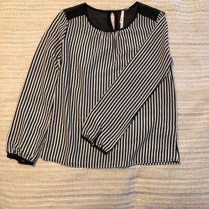 Black and White Striped Blouse